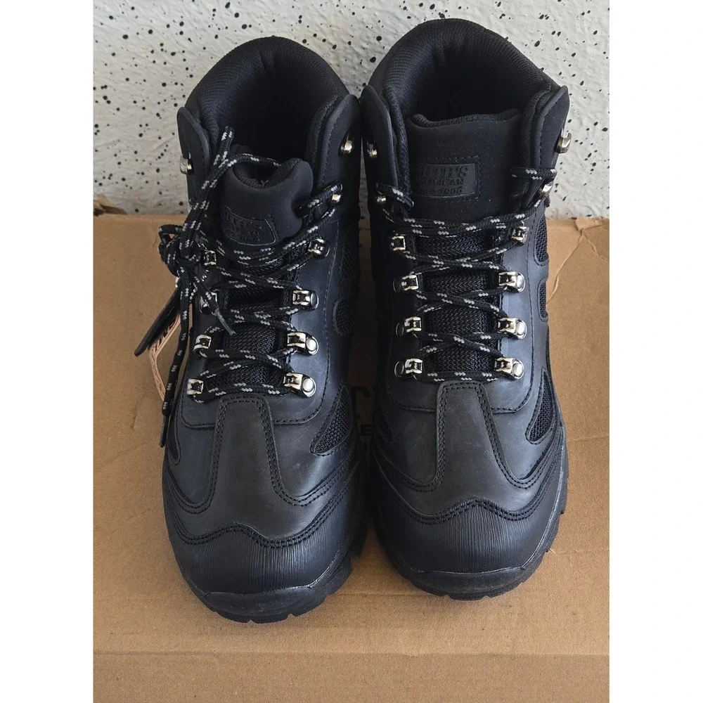 Smiths Workwear Mens Black High Top Hiking Waterproof Boots‎ Size 9.5